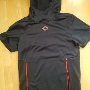 Chicago bears on field short sleeve Nike hoodie. NFL